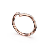 Tacori 437B Sculpted Chevron Pave-Traced Band - 14K Rose Gold