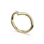 Tacori 437B Sculpted Chevron Pave-Traced Band - 14K Yellow Gold