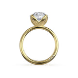 Tacori 445RD petal-prong solitaire, top view
