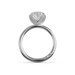 Tacori 446OV oval solitaire engagement ring in platinum, side profile view
