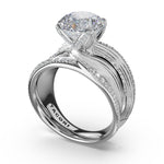 Tacori 448RD dahlia pave engagement ring in 18K white gold
