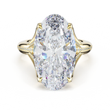 Tacori Reverie Oval Pave Solitaire Ring 18K Yellow Gold