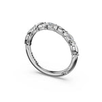Tacori 464B Marquise Pattern Diamond Band - 18K White Gold, Half Way
