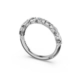 Tacori 464B Marquise Pattern Diamond Band - 14K White Gold, Half Way