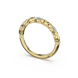 Tacori 464B Marquise Pattern Diamond Band - 18K Yellow Gold, Half Way