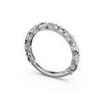 Tacori 464B Marquise Pattern Diamond Band - Platinum, 3/4 Way