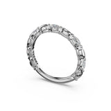 Tacori 464B Marquise Pattern Diamond Band - 18K White Gold, 3/4 Way