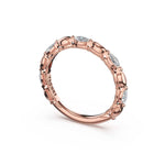Tacori 464B Marquise Pattern Diamond Band - 18K Rose Gold, 3/4 Way