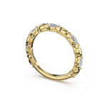Tacori 464B Marquise Pattern Diamond Band - 18K Yellow Gold, 3/4 Way