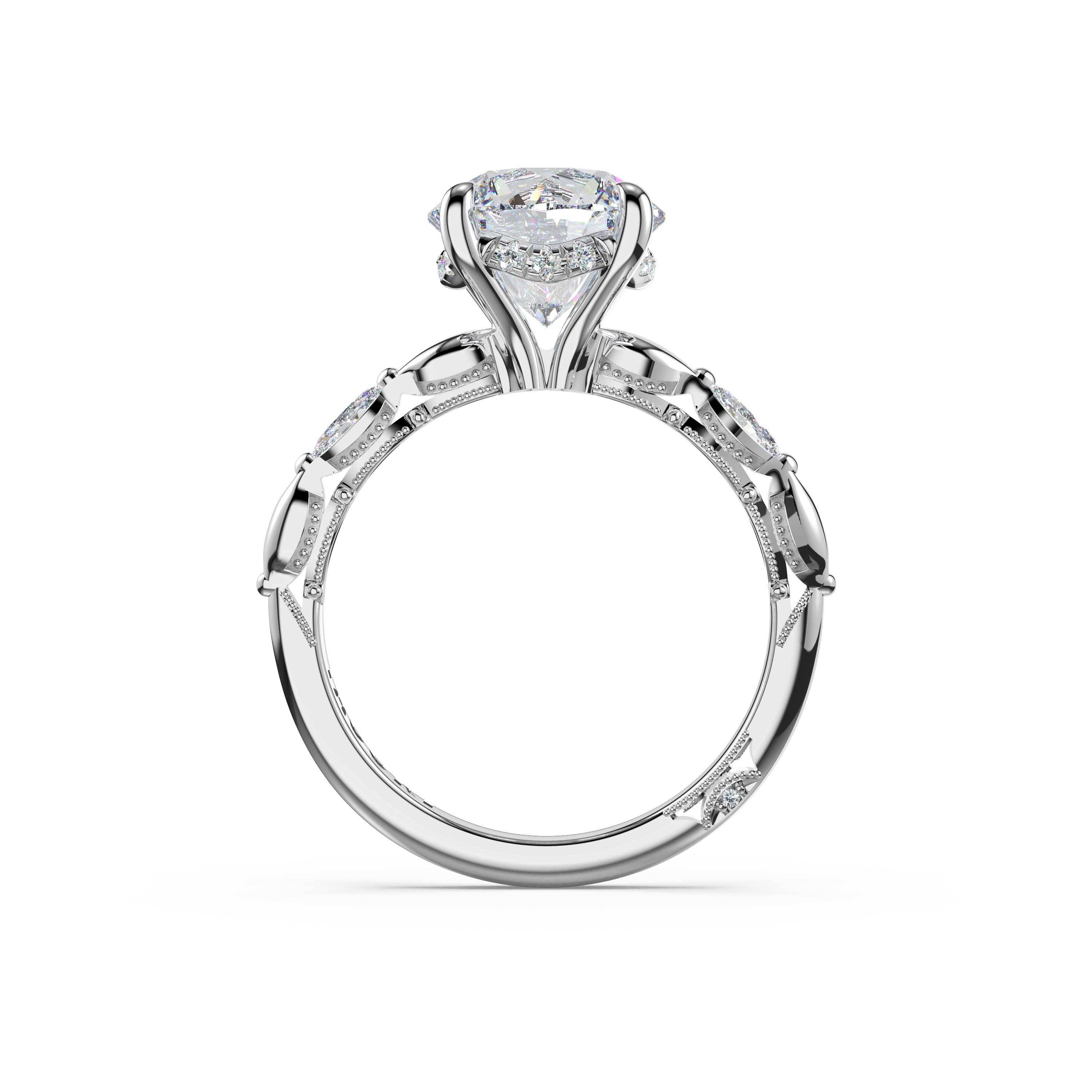 Tacori 464RD marquise pattern solitaire, top view