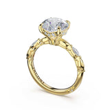 Tacori 464RD marquise pattern solitaire engagement ring in 18K yellow gold