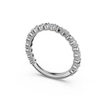 Tacori 465B Round Pattern Diamond Band - 18K White Gold, 3/4 Way