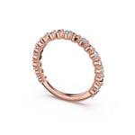 Tacori 465B Round Pattern Diamond Band - 18K Rose Gold, 3/4 Way