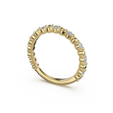 Tacori 465B Round Pattern Diamond Band - 18K Yellow Gold, 3/4 Way