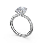 Tacori 468OV half-pave oval solitaire in 18K white gold