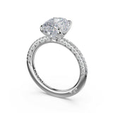 Tacori 468OV half-pave oval solitaire in 14K white gold