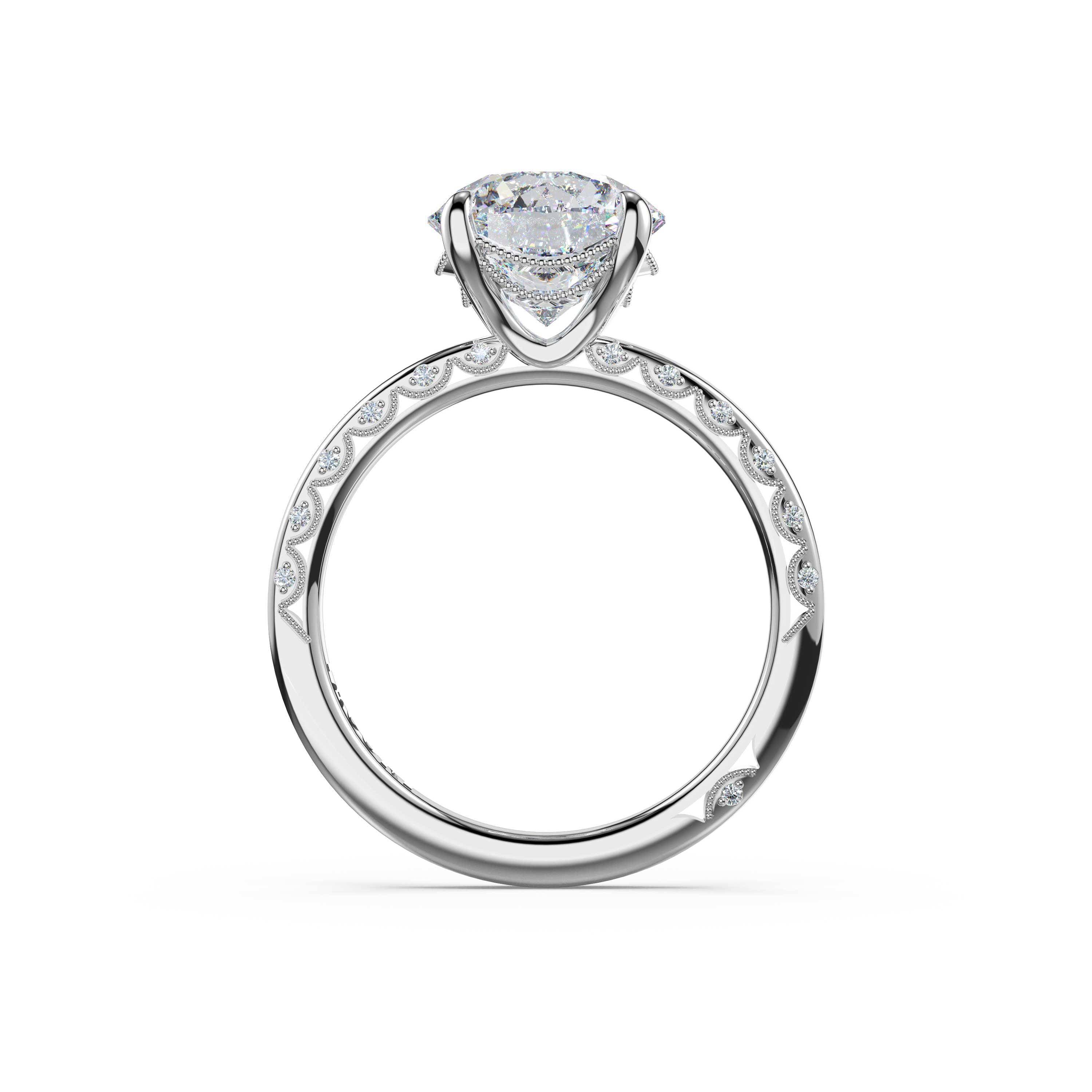 Tacori 469RD high-polish solitaire, top view