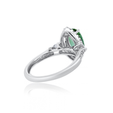 14KT White Gold Green Tourmaline Diamond Ring | In-Store