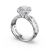 Tacori 471RD channel-set solitaire engagement ring in platinum