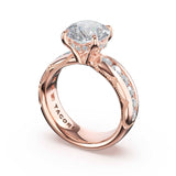 Tacori 471RD channel-set solitaire engagement ring in 18K rose gold