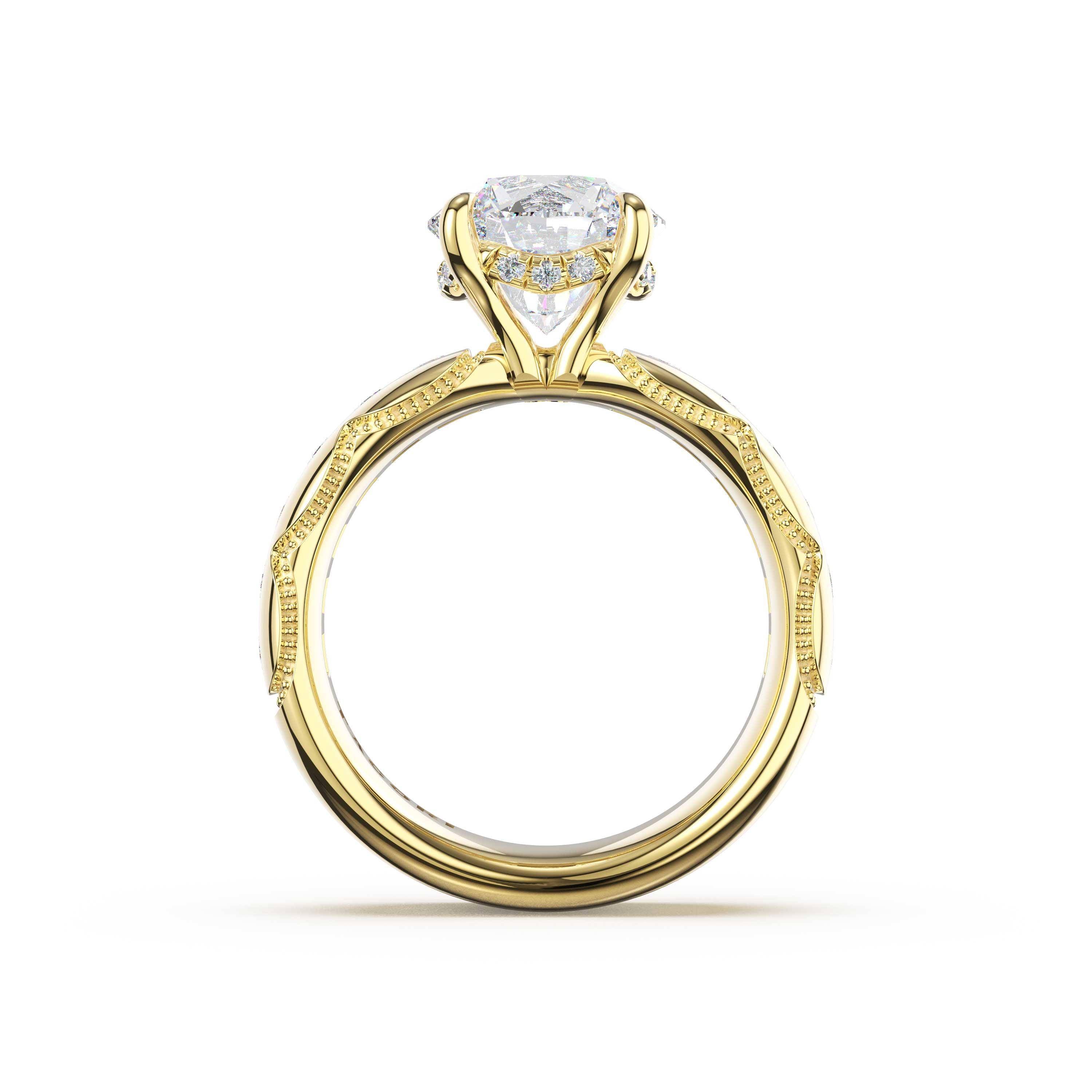 Tacori 471RD channel-set solitaire, top view
