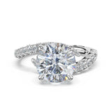 Tacori 473RD Petite Crescent Pavé Bypass Round Engagement Ring Platinum | In-Store