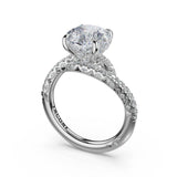 Tacori 473RD Petite Crescent Pavé Bypass Round Engagement Ring Platinum | In-Store