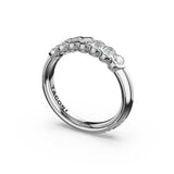 Tacori 475B Oval Diamond Semi-Bezel Eternity Band - 18K White Gold, 1/4 Way