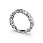 Tacori 475B Oval Diamond Semi-Bezel Eternity Band - 14K White Gold, 3/4 Way