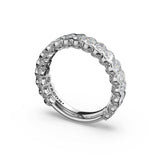 Tacori 475B Oval Diamond Semi-Bezel Eternity Band - 14K White Gold, 3/4 Way