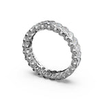 Tacori 475B Oval Diamond Semi-Bezel Eternity Band - 18K White Gold, Full Eternity