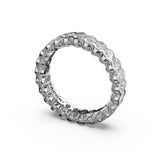 Tacori 475B Oval Diamond Semi-Bezel Eternity Band - 18K White Gold, Full Eternity