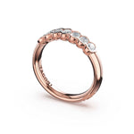 Tacori 475B Oval Diamond Semi-Bezel Eternity Band - 18K Rose Gold, 1/4 Way