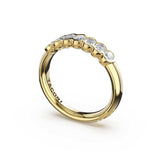 Tacori 475B Oval Diamond Semi-Bezel Eternity Band - 18K Yellow Gold, 1/4 Way