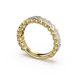 Tacori 475B Oval Diamond Semi-Bezel Eternity Band - 14K Yellow Gold, 3/4 Way