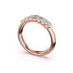 Tacori 476B Emerald Cut Diamond Semi-Bezel Band - 18K Rose Gold, 1/4 Way