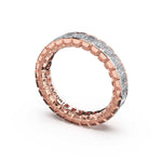 Tacori 476B Emerald Cut Diamond Semi-Bezel Band - 18K Rose Gold, Full Eternity