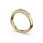 Tacori 476B Emerald Cut Diamond Semi-Bezel Band - 18K Yellow Gold, 1/4 Way