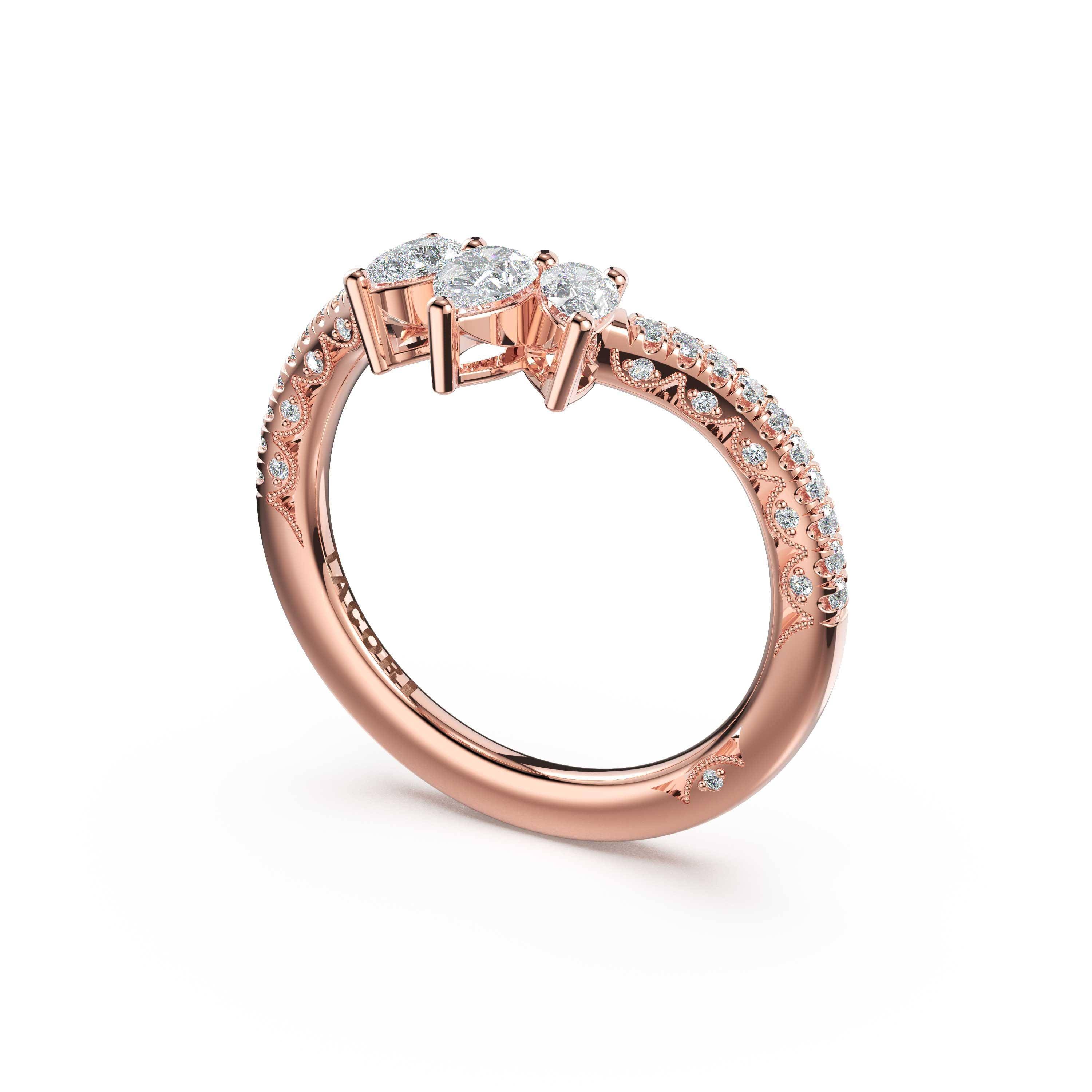 Tacori 481B Pear Contour Wedding Band - 18K Rose Gold