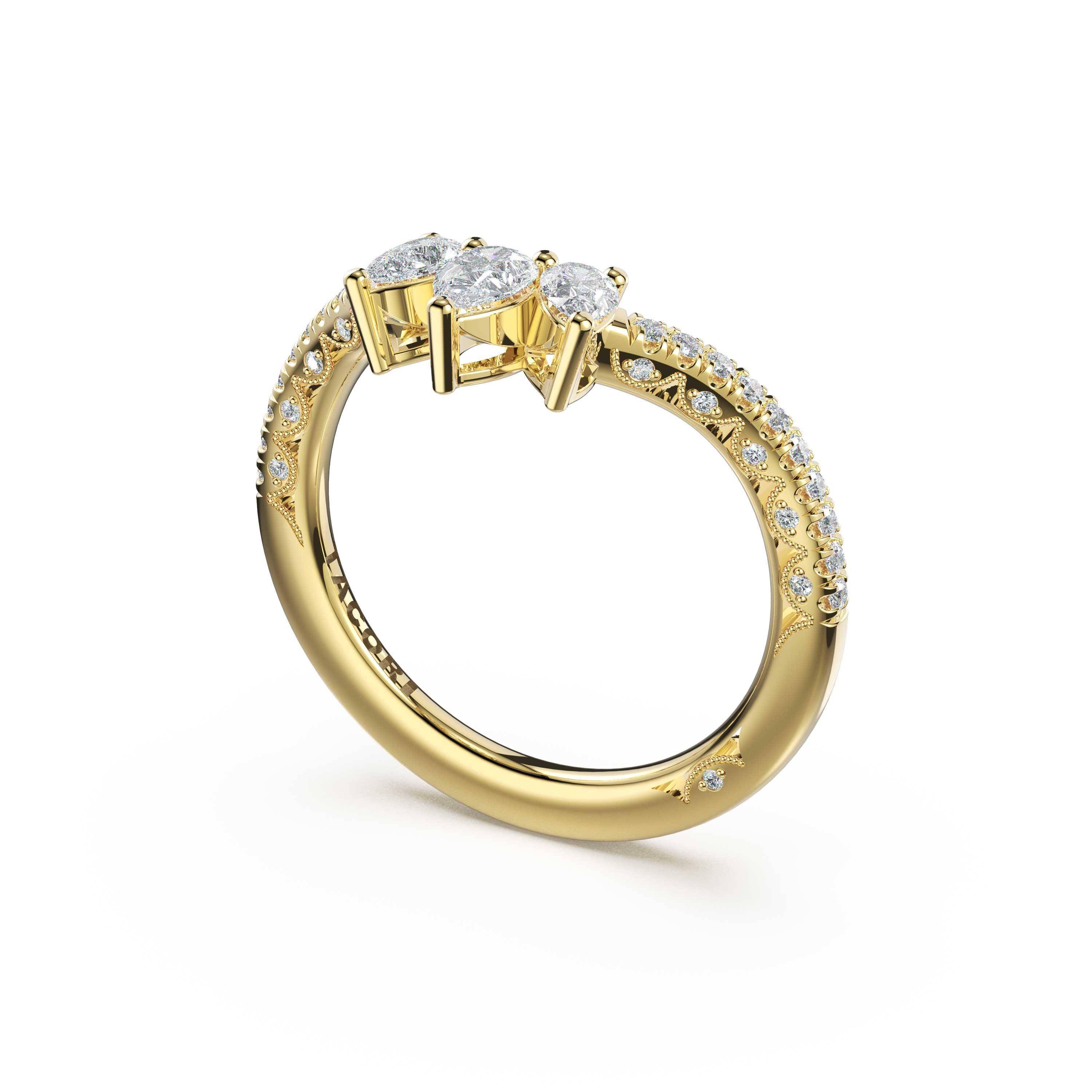 Tacori 481B Pear Contour Wedding Band - 14K Yellow Gold