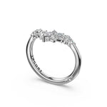Tacori 483CB Diamond Cluster Contour Wedding Band - 18K White Gold