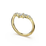 Tacori 483CB Diamond Cluster Contour Wedding Band - 14K Yellow Gold