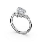 Tacori 484PS pear three-stone engagement ring in platinum