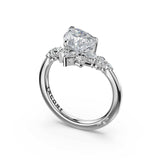 Tacori 484PS pear three-stone engagement ring in platinum