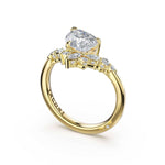 Tacori 484PS pear three-stone engagement ring in 18K yellow gold