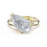 Tacori Reverie Forma Tilted Pear Solitaire Ring 18K Yellow Gold