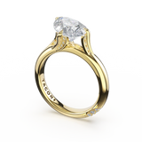 Tacori Reverie Forma Tilted Pear Solitaire Ring 18K Yellow Gold