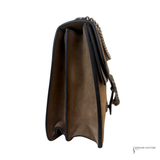 GUCCI Dionysus Medium Brown shoulder bag Suede and Leather Taupe Pre-Owned