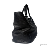 Prada Vitello Daino Black Pebbled Leather Tote & Shoulder Bag Pre-Owned