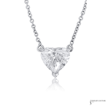 14K White Gold Lab-Grown Diamond Heart Pendant Necklace | Heart Solitaire | Fine Jewelry Gift